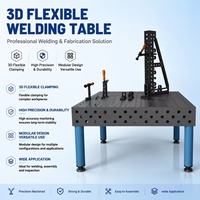 Table de soudage 3D modulaire avec accessoires complets, plateforme de soudage flexible nitrurée pour positionnement multi-angles