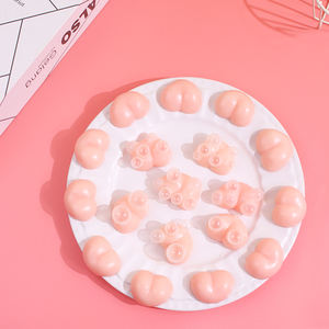 عرض رائع جديد للاسترخاء صغير ضغط الخوخ لينة TPR لعبة الإجهاد لطيف مضحك صغير الحمار الخوخ اسفنجي تخصيص ضغط القلق اللعب - Product Image 2