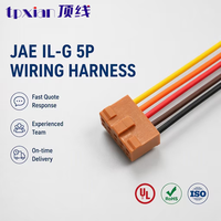 Maßgefertigter JAE 2,5mm 5-Pin-Steckverbinder Kabelbaum Verzinntes Anschlusskabel für Elektronische Geräte Sensor-Signalverbindung