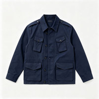 Veste de chasse en toile de coton OEM neuve avec quatre poches à rabat sur le devant pour hommes