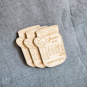 Aimant de réfrigérateur en <span class=keywords><strong>bois</strong></span> gravé sur mesure ouvre-bouteille cadeau de mariage personnalisé pour les invités pour les rassemblements de cuisine et les fêtes - Product Image 6