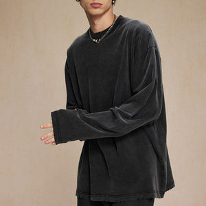 เสื้อยืดผ้าคอตตอน 100% ทรงสบาย สไตล์สตรีทแวร์ สำหรับผู้ชาย พิมพ์ลาย DTG ระบายอากาศได้ดี เนื้อผ้าถักหนา รับสกรีนโลโก้ตามแบบ ปี 2026 - Product Image 4