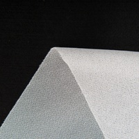 Interlining thermocollant en maille circulaire extensible 100% polyester pour vêtements