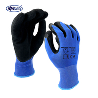 Guantes recubiertos de látex de espuma de nailon NMsafety Guantes de montaje ANSI Guantes de jardín para niños de almacén