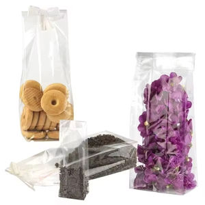 <span class=keywords><strong>Sachets</strong></span> personnalisés écologiques en <span class=keywords><strong>cellophane</strong></span> à fond carré BOPP pour confiseries et aliments chauds - Product Image 2