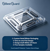 Bandeja de Plástico Transparente PET Reciclable Personalizada, Tipo Blister, Portátil, para Soporte Ajustable de Laptop