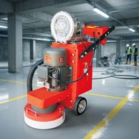 Machine à poncer les sols en béton et époxy, équipement de ponçage de surface autoporté, pour le décapage de revêtements époxy et la préparation des sols, avec moteur.