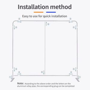 Prix d'usine – Support de bannière personnalisé 10 pieds/20 pieds pour événements, toile de fond pour salons professionnels et expositions murales - Product Image 4