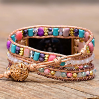 Bracelet de montre mince perlé multicouches tissé Bracelet de remplacement pour iWatch Ultra SE Series 9 8 7 6 5 4