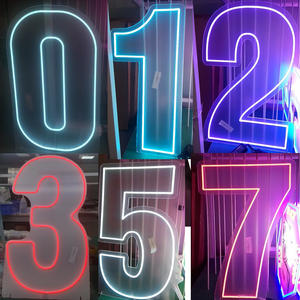 จัดส่งรวดเร็ว3ft 36นิ้ว91ซม. ความสูง0 1 2 3 4 5 6 7 8 9สี LED ตัวเลขนีออนสำหรับตกแต่งงานเลี้ยงวันเกิด - Product Image 6