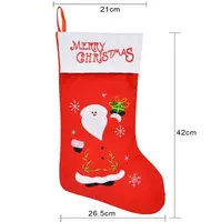 Happy Holiday christmas gift with photo frame stocking