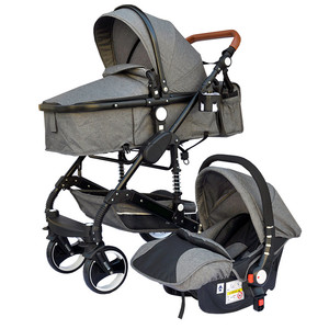 <strong>3in1</strong> Baby Strollers Luxury Baby Stroller <strong>Pram</strong> 3 in 1 Travel System Baby Stroller - Product Image 3