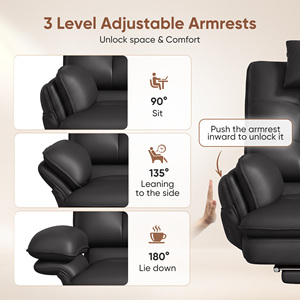 Modern PU Leather Ergonomic <b>Swivel</b> <b>Office</b> <b>Chair</b> Headrest Adjustable Height Stainless Steel Base Home <b>Office</b> Hotel School - Product Image 2