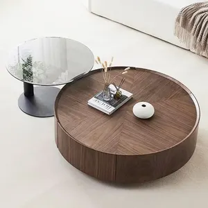 YuanChang modern nordic round wood coffee table round home furnishings living coffee tables for home luxury