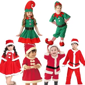 Crianças Trajes De Natal Meninos e Meninas Trajes De Natal Trajes De Halloween Roupas Infantis Roupas De Papai Noel