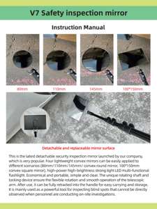 Abnehmbare und austauschbare 4 Spiegel V7 Professional Under Vehicle <span class=keywords><strong>Inspection</strong></span> <span class=keywords><strong>Mirror</strong></span> mit ausziehbarem Griff - Product Image 2