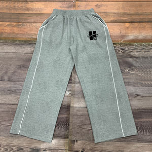 Pantalones Casuales de Felpa Francesa 100% Algodón, Diseño Personalizado de Moda al por Mayor, Pantalones Holgados y Cómodos con Cintura Elástica para Hombre, Pantalones Anchos - Product Image 4