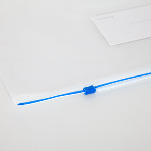 Comix F56 Office Zippered Bag <b>A4</b> Document Protector Clear Plastic <b>File</b> Storage With Color Zipper For Office Use - Product Image 2