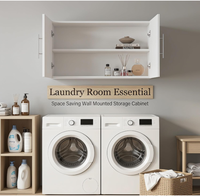 Armoire murale blanche à 2 portes avec fermeture amortie et étagère réglable, armoire de rangement à double porte, personnalisation prise en charge par le fabricant
