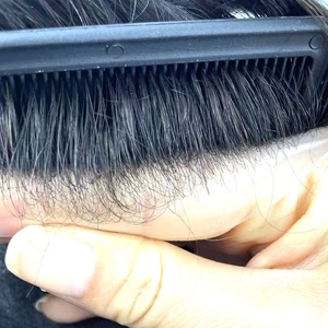 Nuovo Tipo Q4 Toupet in Capelli Umani Indiani con Inserto in Pizzo e PU Intorno, Sistema Capillare per <span class=keywords><strong>Uomo</strong></span>, Protesi Capillare - Product Image 4