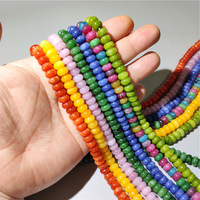 Collier de perles en quartzite et calcédoine, style nouveau, fait main, 5x8mm, coloré, en pierre naturelle, personnalisable, vente en gros