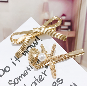Pinces à <span class=keywords><strong>cheveux</strong></span> en alliage vintage finestyle, épingle à <span class=keywords><strong>cheveux</strong></span> en métal étoiles de mer pinces à <span class=keywords><strong>cheveux</strong></span> arc <span class=keywords><strong>barrette</strong></span> pour femmes accessoires de style de <span class=keywords><strong>cheveux</strong></span> - Product Image 2