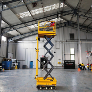 무료 배송 4m 6m 8m 10m 12m 14m 16m 휴대용 크롤러 자주식 고소작업대 전동 시저 리프트 - Product Image 4