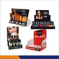 Boîte de présentation en carton ondulé pour magasin de cosmétiques, présentoir de comptoir, boîte de présentation de table personnalisée