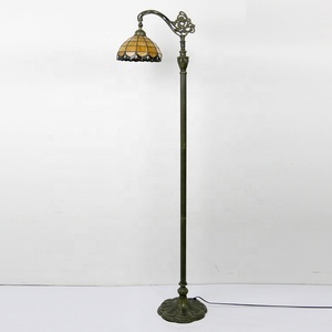 Lampe sur pied LongHuiJing 10 pouces, abat-jour en forme de tulipe européenne, lampe de lecture pour salon, lampe sur pied en verre teinté artistique - Product Image 5