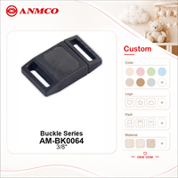 Boucle de ceinture en plastique personnalisée avec logo, 25 mm, boucle de sécurité pour porte-bébé, boucle en plastique à dégagement rapide pour porte-bébé