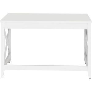 Alera Farmhouse Writing <b>Desk</b> 47.24" X 23.62" X 29.53" Workspace Computer <b>Desk</b> in White - Product Image 1