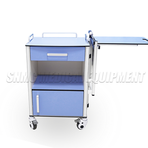 HPL โต๊ะข้างเตียงทางการแพทย์กันน้ำตู้โรงพยาบาลข้างพร้อมล้อเงียบ4ล้อพร้อมเบรค - Product Image 4