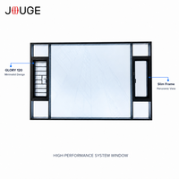 Fenêtre à battant en aluminium robuste à ouverture extérieure 6060-T66 1,8 mm PA66 à rupture de pont thermique avec verre trempé haute résistance pour villa