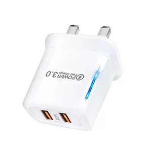 Chargeur USB double 36W, charge rapide 3.0 pour téléphone portable, chargeur mural à charge rapide avec lumière - Product Image 1