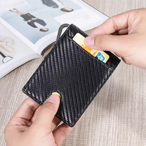 Factory OEM ODM Leather Suppliers Custom Id Credit Business Card Holder Money Clip Wallet