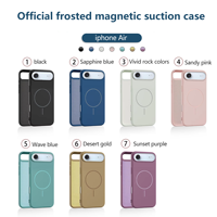 Coque de Téléphone Magnétique Mince Anti-Choc en TPU Souple Couleur Unie Design de Luxe pour iPhone 17 Pro Max Air