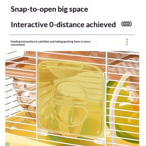 Tunnel de jeu d'intérieur tout-en-un pour hamster syrien doré, avec sable de bain et sable absorbant, pour toutes les saisons, accessoires et fournitures pour cage de hamster - Product Image 3