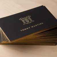 Cartes de visite concaves en coton et papier avec estampage à chaud or gaufré/découpé de haute qualité, personnalisables, conception gratuite