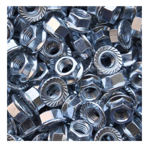 Vente en gros d'écrous à bride de blocage en acier au carbone M3 M4 M6 M7 M8 M10 M12 Écrou hexagonal <span class=keywords><strong>avec</strong></span> <span class=keywords><strong>rondelle</strong></span> d'écrou à bride rotative - Product Image 1