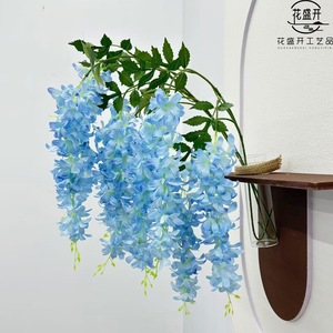 Wisteria Artificial Flowers 3 <b>Branches</b> 96cm Hanging Decor Wedding Home Props Silk Flower Arrangement - Product Image 4