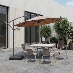 China Outdoor Garden Patio <b>Parasols</b> 8-bone All Iron <b>Banana</b> Umbrella with Thick PU Fabric - Product Image 1