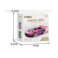 Mobil Drift 4WD 1/64 dengan Bodi Alloy, Lampu LED, Mobil Balap Mini Kecepatan Tinggi