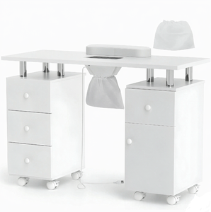 Table de manucure mobile avec roulettes, bureau de manucure mobile pour salon de manucure professionnel, spa et usage domestique - Product Image 2