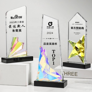 Cổ điển chiến thắng K9 pha lê Trophy lưu niệm giải thưởng pha lê với thủy tinh màu đen cơ sở Honor pha lê giải thưởng Trophy cho quà tặng - Product Image 2