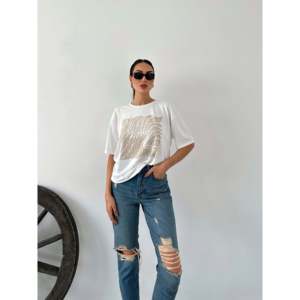 Camiseta Básica Estampada para Mujer, 100% Algodón Jersey, Manga Regular, Transpirable, Impresión Serigráfica - Product Image 2