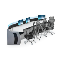 Console de contrôle et de surveillance de sécurité pour ville connectée, centre de commandement, centre de données, table de conférence
