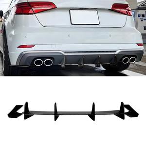 <b>For</b> Audi A3 S3 8V Hatchback 2017-2020 <b>Car</b> Rear Bumper Lip Splitter <b>Diffuser</b> Body Kit Bumper Guard Protector Cover Accessories - Product Image 2