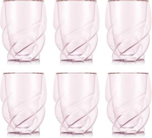 ชุดแก้วสองชั้น สีชมพูใส ขนาด 300 มล. แก้วน้ำ แก้วเก็บความร้อน แก้วกาแฟ ทำจากแก้วโบโรซิลิเกตเป่าด้วยปาก - Product Image 1