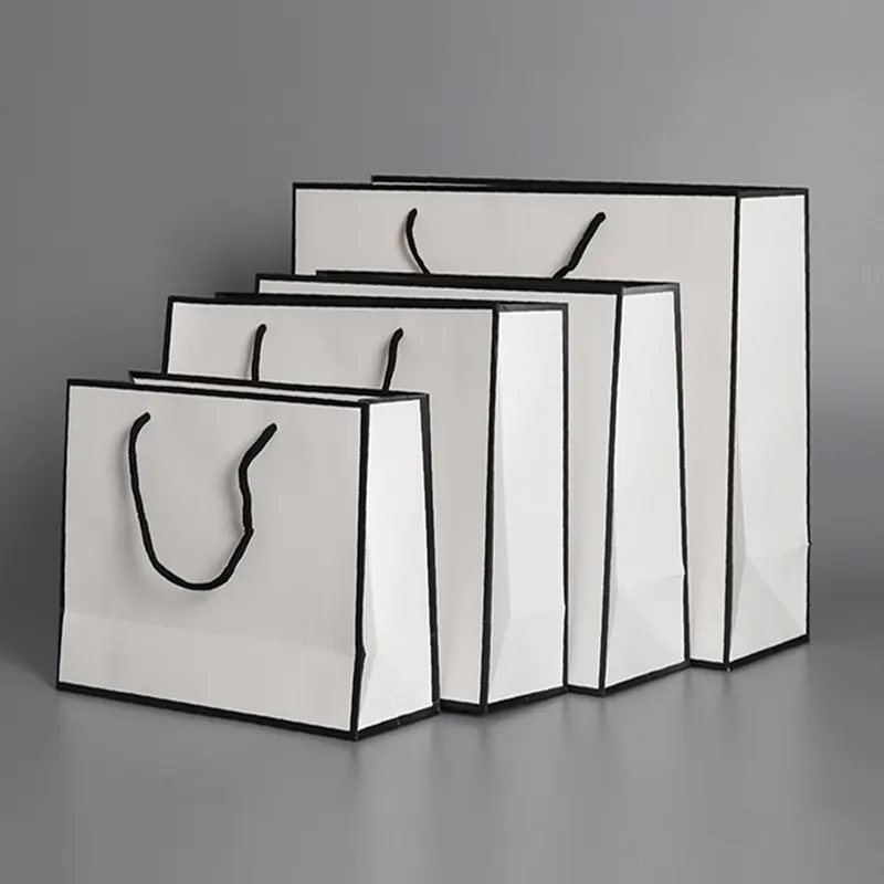 Saco de papel personalizado de embalagem de roupas, sacola de papel de embalagem ambiental, proteção ambiental, saco de papelão para compras
