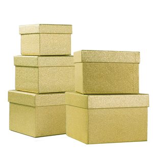 Coffret cadeau luxueux à paillettes dorées pour les fêtes de fin d'année, <span class=keywords><strong>la</strong></span> Saint-Valentin, boîtes décoratives réutilisables de haute qualité - Product Image 1